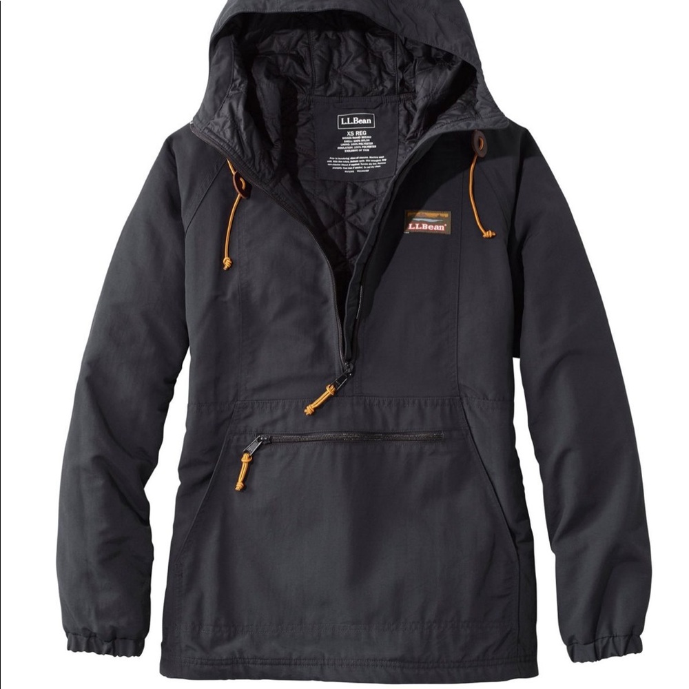 Classic Black LL Bean Anorak Insulated Size M
